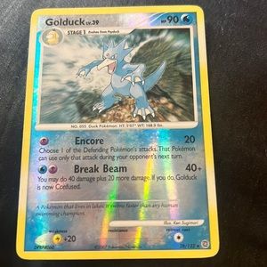 Pokémon card- Golduck Rare Reverse Halo